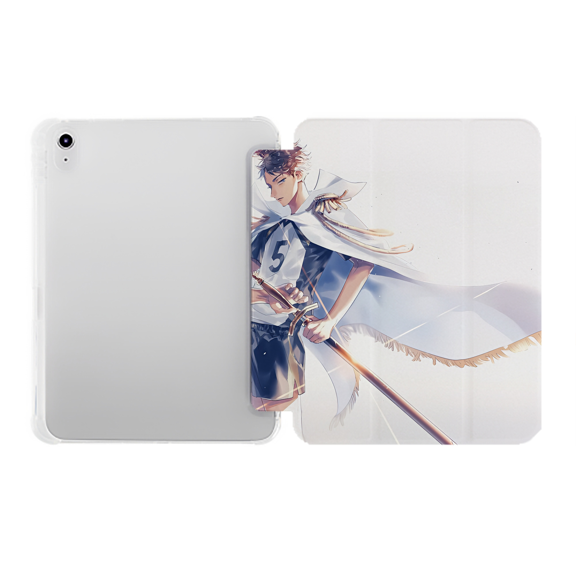（画像用） ハイキュー!! Haikyu!! IPad ケース ペン収納付き 三つ折りスタンド PUレザー×シリコン 対応機種9.5/10.5/10.9インチ